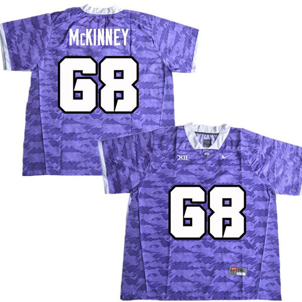 Men #68 Anthony McKinney TCU Horned Frogs College Football Jerseys Sale-Purple - Click Image to Close